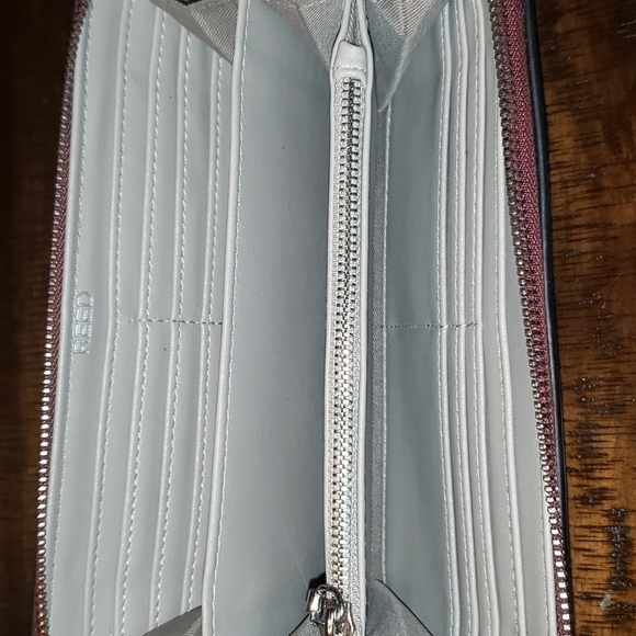 Reed Krakoff Red Colorblock Double Zipper Wallet Wristlet - Picture 3 of 6